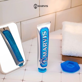 (Hỏa tốc) Kem Đánh Răng MARVIS AQUATIC MINT 85ml (Hương biển & bạc hà) – Hơi thở thơm mát, trắng răng