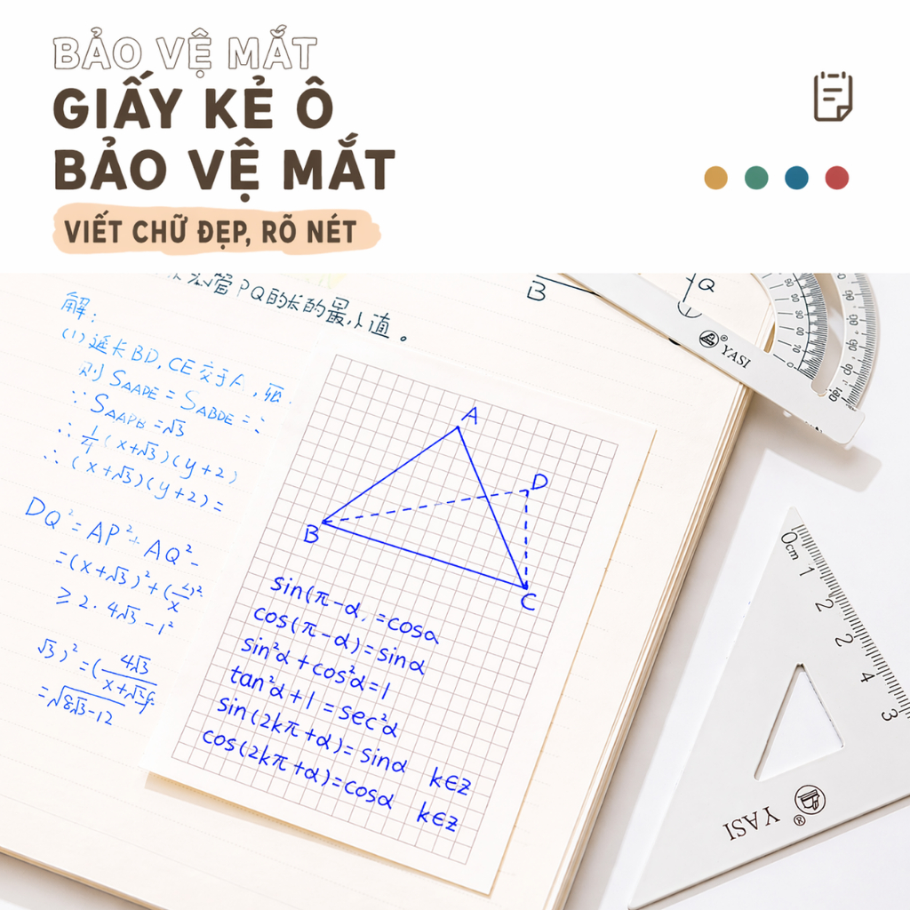 Giấy Note 50 Tờ Ghi Chú Đa Năng Sổ Note Mini Kẻ Ngang , Caro , Ô Từ Vựng Giúp Ghi Nhớ Hiệu Quả