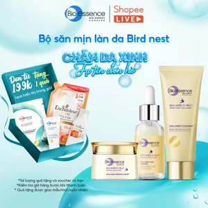 Bio-essence Bio-Bird's Nest: Sữa rửa mặt 100g, tinh chất Collagen 30ml - LIVE