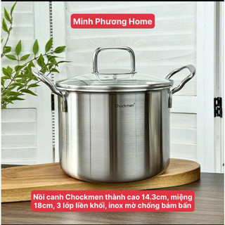 Nồi canh sâu lòng Chockmen [266] inox 3 lớp 18cm sáng bóng bền đẹp độ dày khủng C266