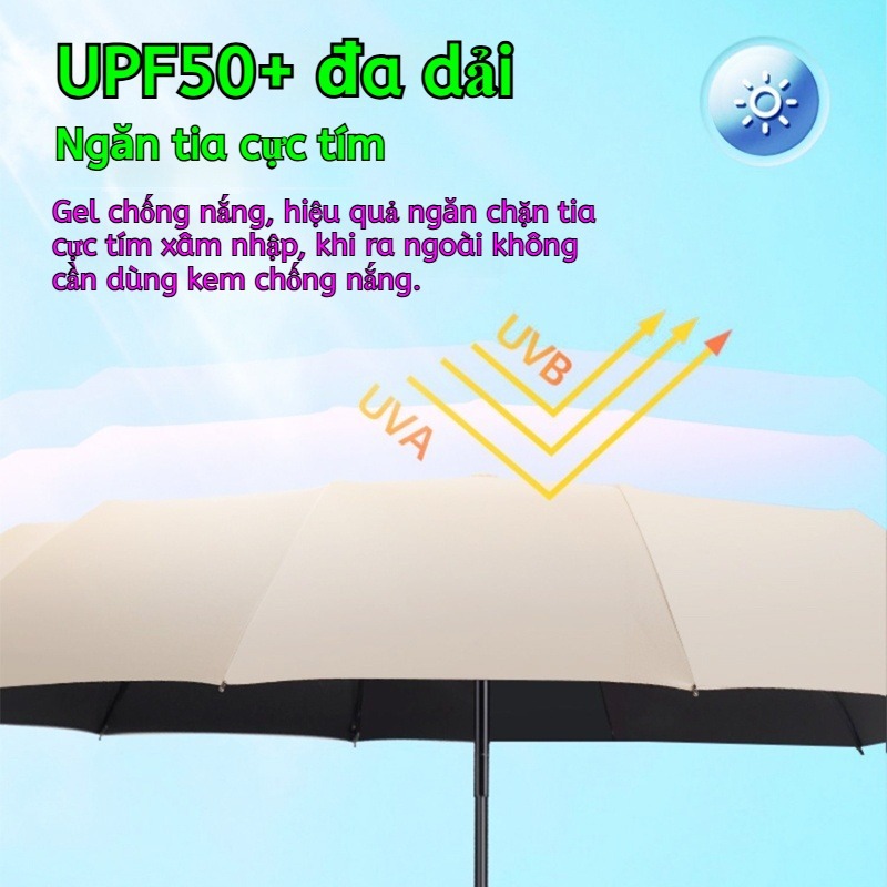 Ô Che Mưa Gấp Gọn Ô Câu Cá Dù Che Nắng Siêu Nhỏ 5 Lần Tay Cầm Treo Chống UV UPF50+ Bán Buôn