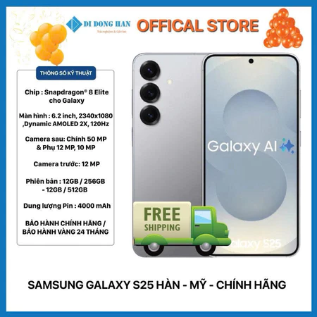 Điện thoại Galaxy S25 5G Like New | Bản Hàn/Mỹ/VN | Full chức năng | Pin tốt | BH dài