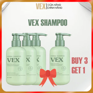 COMBO 3 TẶNG 1 Dầu Gội Sạch Nấm Gàu Vex Shampoo l Dầu gội thảo dược l sạch nấm, gàu da đầu thoáng mát