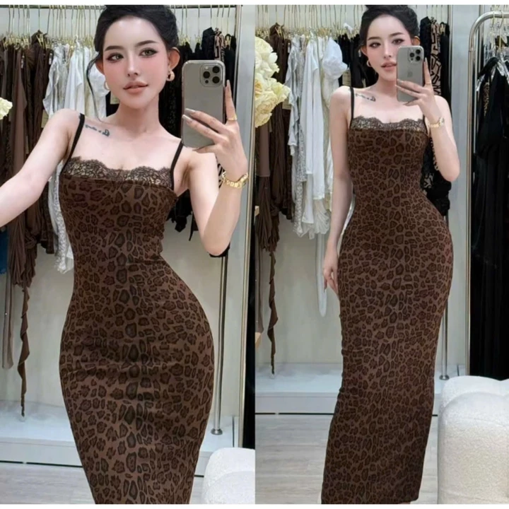 Đầm Body Nữ 2 Dây Phối Viền Ren KANOMY GL534, Váy Nữ Thiết Kế Ôm Body Tôn Dáng Sexy Quyến Rũ