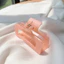 Kẹp Tóc Càng Cua Nữ Thạch Trong,Hình Vuông Màu Sắc Pastel Kẹo Ngọt