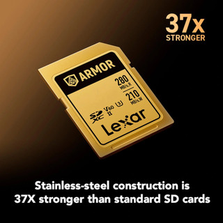 Thẻ nhớ Máy Ảnh SDXC Lexar ARMOR 64GB UHS-II U3 4K V60 Đọc 280MB/s, Ghi 210MB/s (Gold Series) - Phụ Kiện Nhất Tín