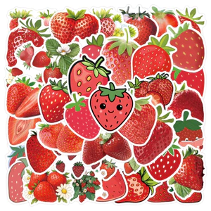 set sticker trái dâu bé xinh