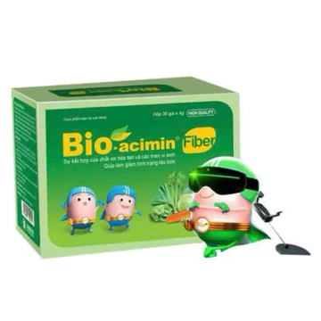 Chất xơ hoà tan kết hợp men vi sinh Bio -acimin Fiber hộp 30gói x4g