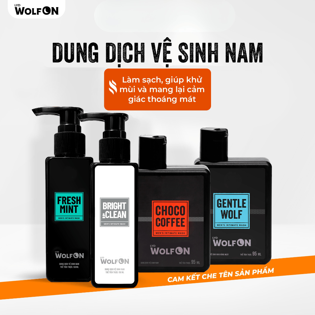 Dung Dịch Vệ Sinh Nam Giới LYD Wolf ON Hương Thơm Nam Tính Cuốn Hút Khử Mùi Tốt 95ml 150ml | BigBuy360 - bigbuy360.vn