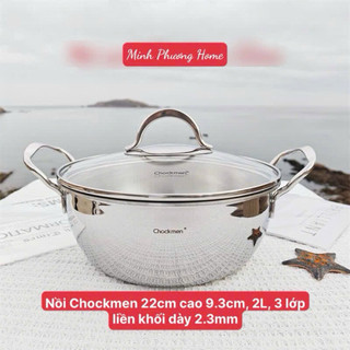 Nồi canh Chockmen [111] 22cm, 2L dày, sáng bóng, cứng cáp, nấu canh, kho thịt ngon đỉnh C111