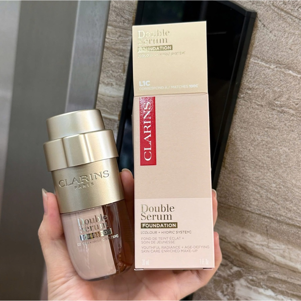 AUTH 100%] KEM NỀN 2 NGĂN CLARINS DOUBLE SERUM FOUNDATION #L1C