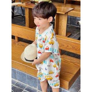 Bộ đồ mùa hè bé trai Batala kids, Set đi biển vải đũi tơ cho bé từ 10- 25kg