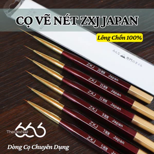 Cọ Tóc Vẽ Nét Nail Kolinsky ZXJ Japan Cao Cấp – Cọ Kẻ Line Siêu Mảnh, Siêu Mướt, Vẽ Cực Nét, Tạo Kiểu Lông Chồn Nail666