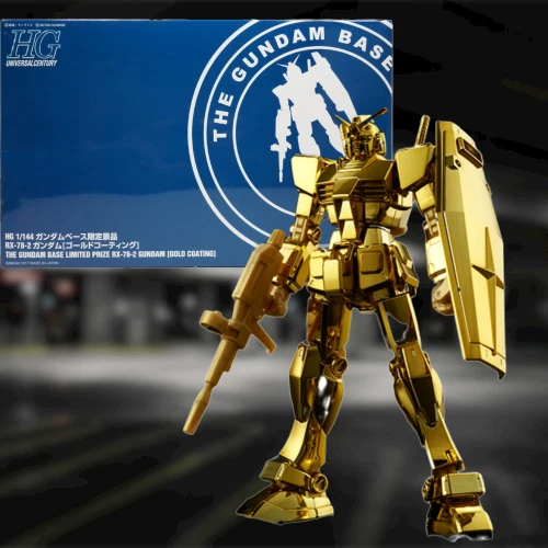 Mô hình lắp ráp HG 1/144 The Gundam Base Limited Prize RX-78-2 Gundam [Gold Coating] (New Seal)