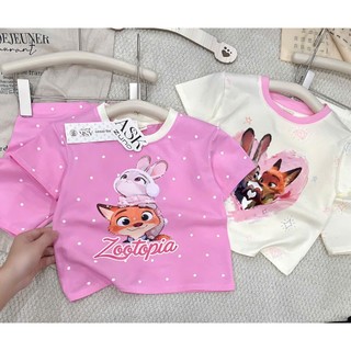 Combo 2 Bộ Đồ Lửng Mặc Nhà Họa Tiết Tim  In Thỏ Cáo Cho Bé Gái 9-33kg