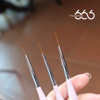 Set 3 Cọ Vẽ Nét Nail Cán Gỗ Ngọc Trai Cao Cấp – Cọ Liner Siêu Mảnh Vẽ Line, Hoa Văn, Nail Art Chuyên Nghiệp Nail666