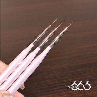 Set 3 Cọ Vẽ Nét Nail Cán Gỗ Ngọc Trai Cao Cấp – Cọ Liner Siêu Mảnh Vẽ Line, Hoa Văn, Nail Art Chuyên Nghiệp Nail666