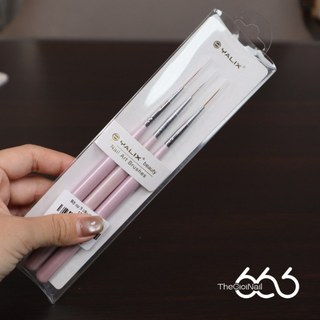 Set 3 Cọ Vẽ Nét Nail Cán Gỗ Ngọc Trai Cao Cấp – Cọ Liner Siêu Mảnh Vẽ Line, Hoa Văn, Nail Art Chuyên Nghiệp Nail666