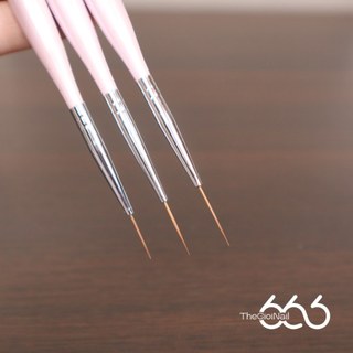 Set 3 Cọ Vẽ Nét Nail Cán Gỗ Ngọc Trai Cao Cấp – Cọ Liner Siêu Mảnh Vẽ Line, Hoa Văn, Nail Art Chuyên Nghiệp Nail666