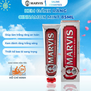 Kem Đánh Răng MARVIS CINNAMON MINT 85ml (Hương quế & bạc hà) – Hơi thở thơm mát, trắng răng