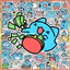 sticker bé mèo xanh tinh nghích