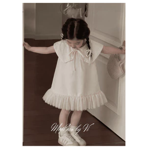 Váy Cho Bé Gái Vanilla Dress Thiết Kế Dáng Xuống A Tiểu Thư Chân Váy Xếp Ly Phối Ren Mềm Mại Maibao