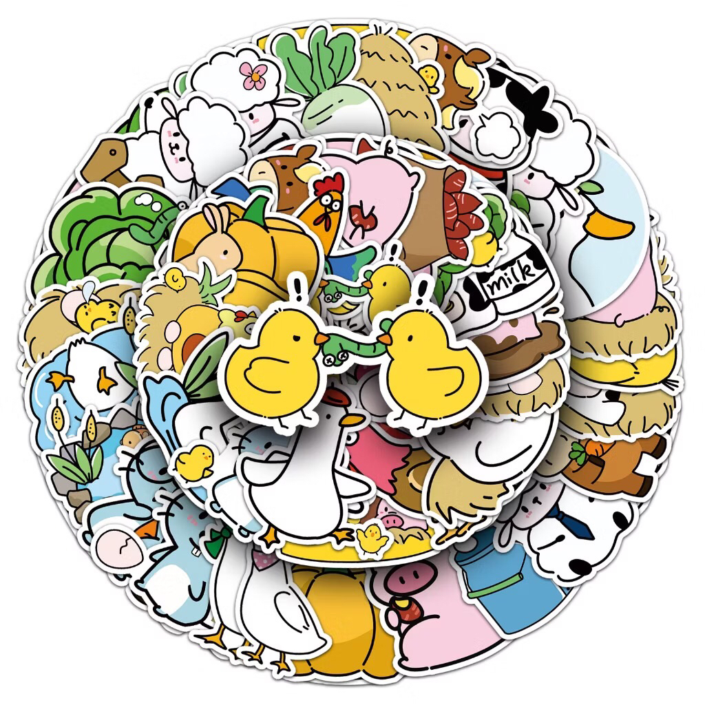 sticker các bé động vật ở farm