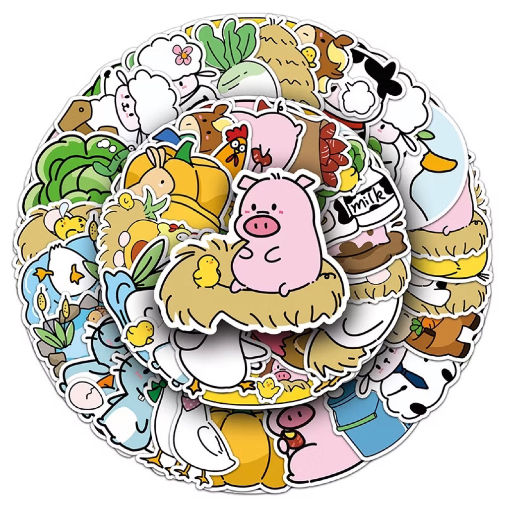 sticker các bé động vật ở farm