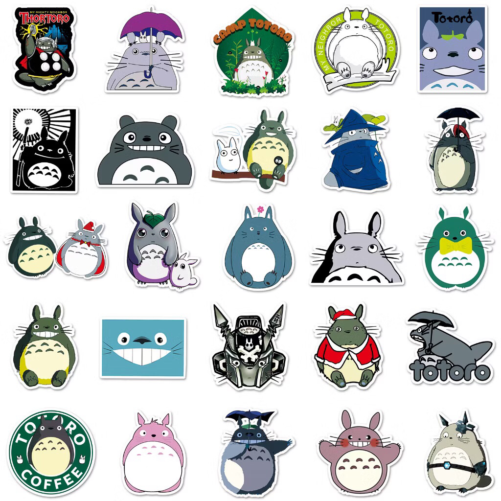 sticker bé gấu totoro ghibli