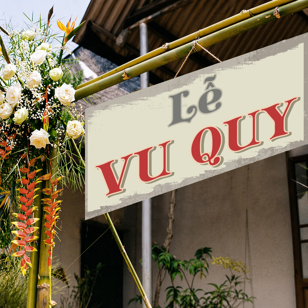 Bảng lễ 30x60 cm - treo cổng đám cưới, đám hỏi, tiệc báo hỷ (Decal bồi formex)
