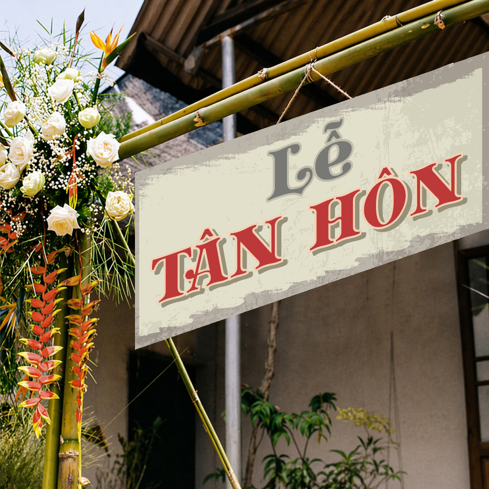 Bảng lễ 30x60 cm - treo cổng đám cưới, đám hỏi, tiệc báo hỷ (Decal bồi formex)