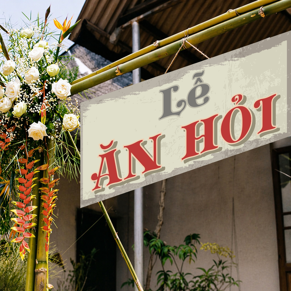 Bảng lễ 30x60 cm - treo cổng đám cưới, đám hỏi, tiệc báo hỷ (Decal bồi formex)