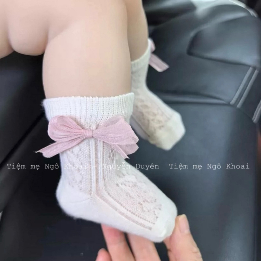 [MD24] 0-12m 7-11cm Set 3 đôi tất thông hơi xinh yêu đeo 4 mùa cho bé
