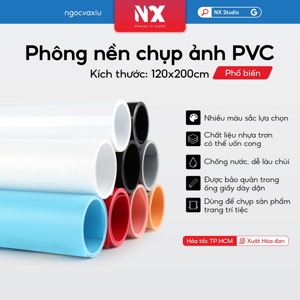 Phông nền trơn nhựa PVC 120x200cm công cụ hỗ trợ chụp ảnh sản phẩm chuyên nghiệp