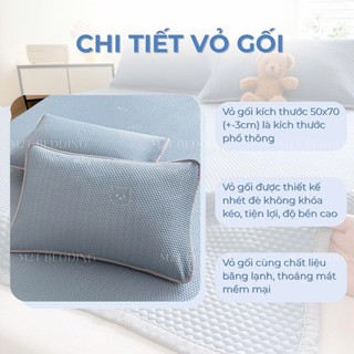 Vỏ gối nằm băng lạnh M2T BEDDING mềm mại, mịn màng, mát rượi, kích thước 48x74cm