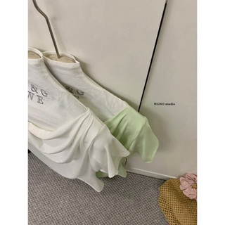 𝐏𝐡𝐢𝐞𝐧 𝐖𝐆𝐖𝐄 | w9516 Áo Thun Cổ Đổ Cộc Tay Hến 3 Màu Trơn