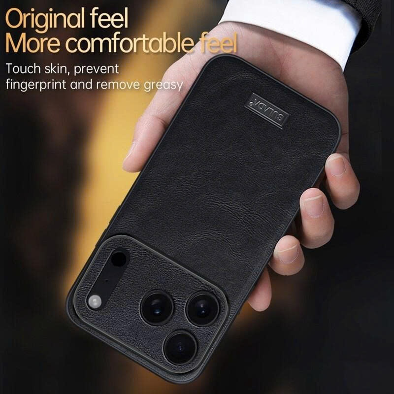 Ốp lưng da chính hãng SULADA chất liệu cao cấp - Bảo vệ camera IPhone 17Promax 16 15 14 13 12 11