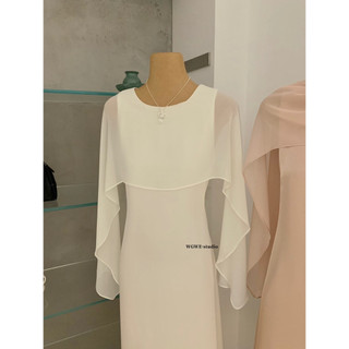 𝐏𝐡𝐢𝐞𝐧 𝐖𝐆𝐖𝐄 | (Sẵn) w9365 Váy Lụa Dài Sát Nách May Khăn Liền Sang Chảnh