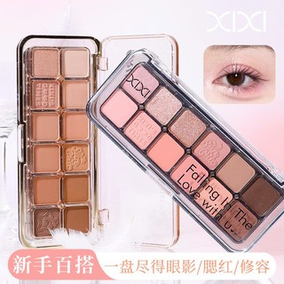 Xixi Bảng Phấn Mắt ghlight Tạo Khối Kèm Phấn Má, Lì Làm Sáng 3D, Trang Điểm Tự Nhiên D820