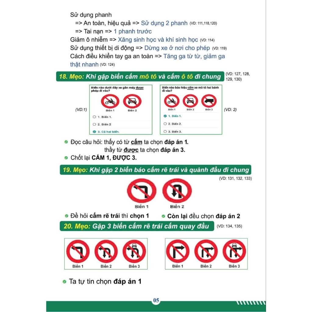 Sổ Tay Mẹo 250 câu Hạng A,A1 dành cho xe 2bánh.