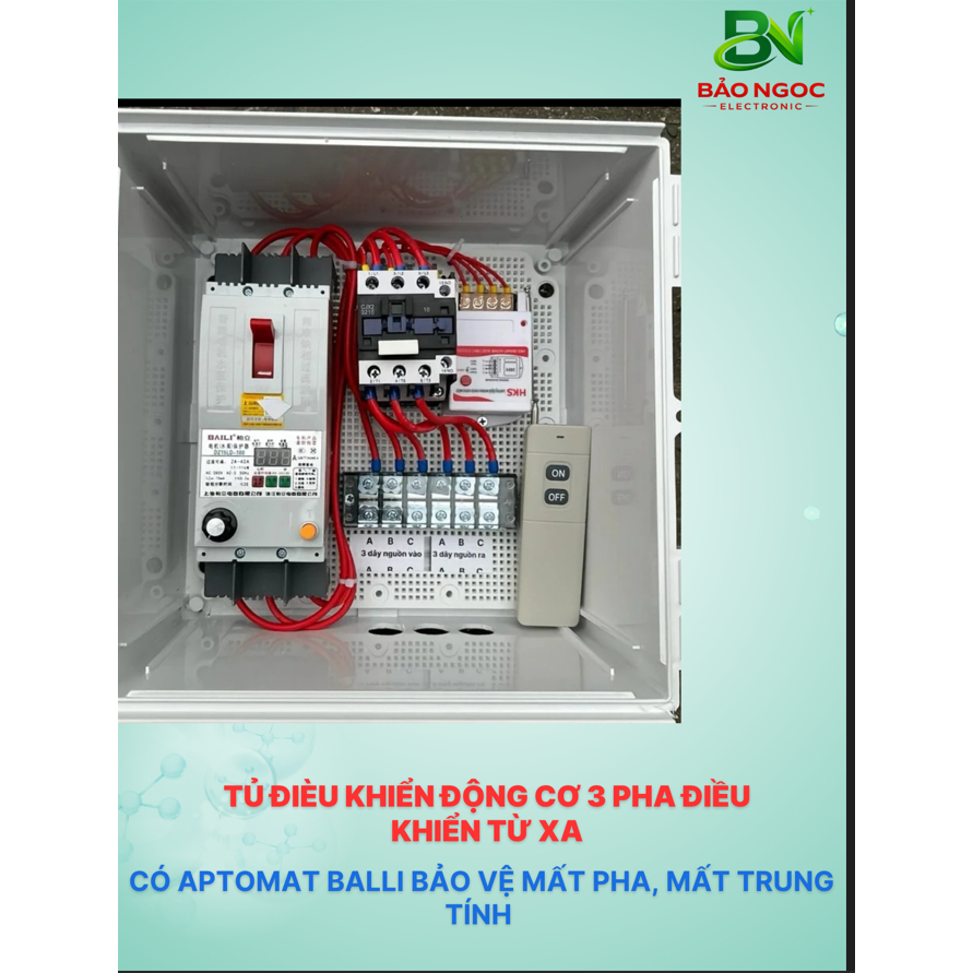 Bộ điều khiển Motor, tải 3pha từ xa 100 - 3000m dùng cho tải 3 pha công suất dưới 10kw(13HP)