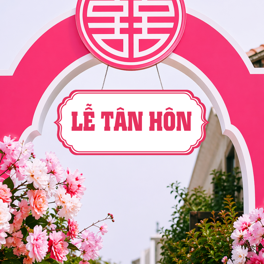 Bảng lễ 30x60 cm - treo cổng đám cưới, đám hỏi, tiệc báo hỷ (Decal bồi formex)