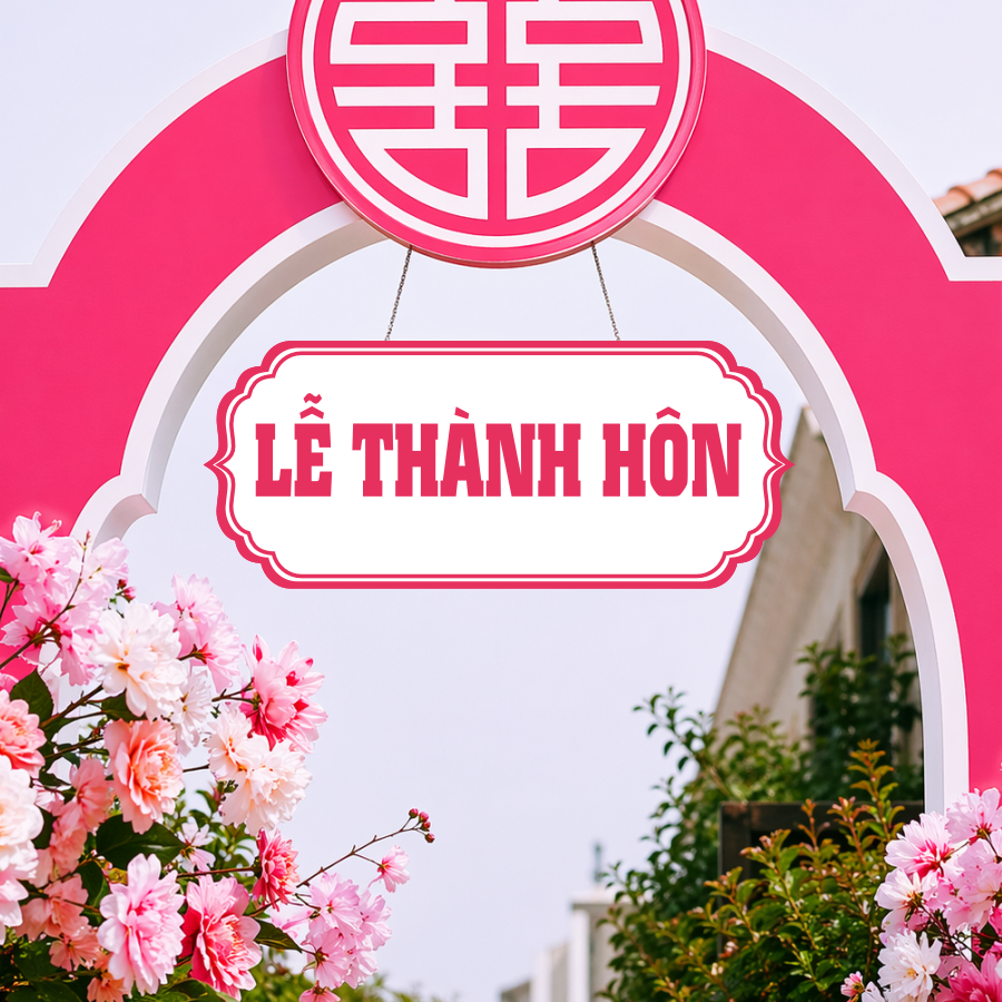 Bảng lễ 30x60 cm - treo cổng đám cưới, đám hỏi, tiệc báo hỷ (Decal bồi formex)