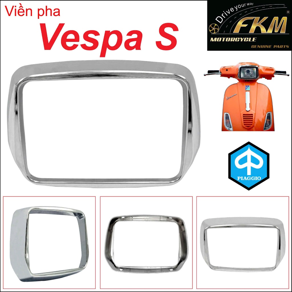 Viền đèn pha Vespa - Piaggio (Shop mới rất mong nhận được ủng hộ của ACE)