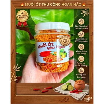 Muối Ớt Hột Rang Không Đường Siêu Cay Siêu Ngon Muối Siêu Cay Thơm Phức Hũ 250g Dành Ăn Kiêng Keto