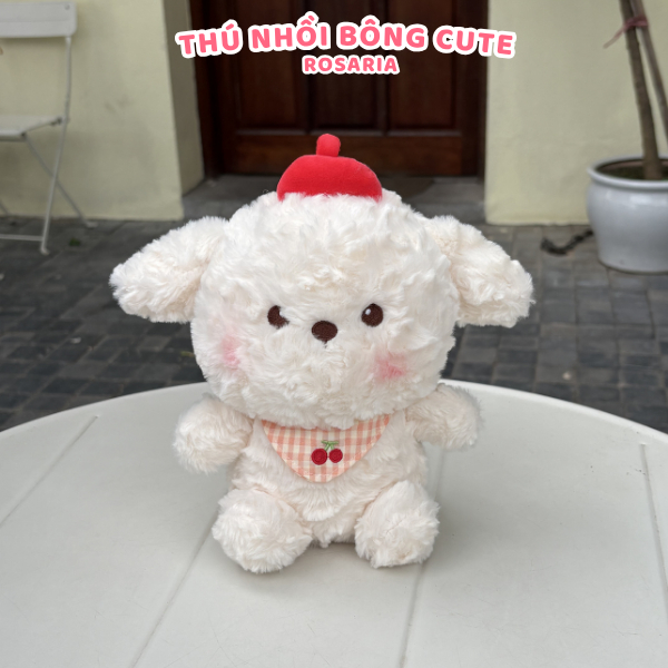 Thú Nhồi Bông Gấu Yếm Cherry 25cm Chính Hãng – Gấu Bông Cao Cấp, Mềm Mịn, An Toàn  Mô tả: