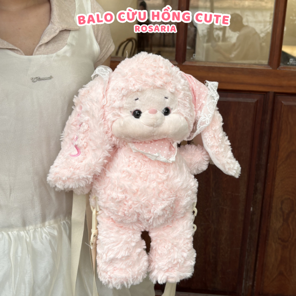 Gấu Bông Cừu Hồng Dễ Thương 40cm Thêu Tên Theo Yêu Cầu, Thú Nhồi Bông Cá Nhân Hóa Quà Tặng Dễ Thương