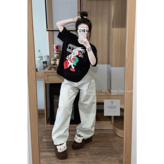 Áo Thun Nữ Thỏ Đen Form Rộng Trùm Mông QCCC Cao Cấp