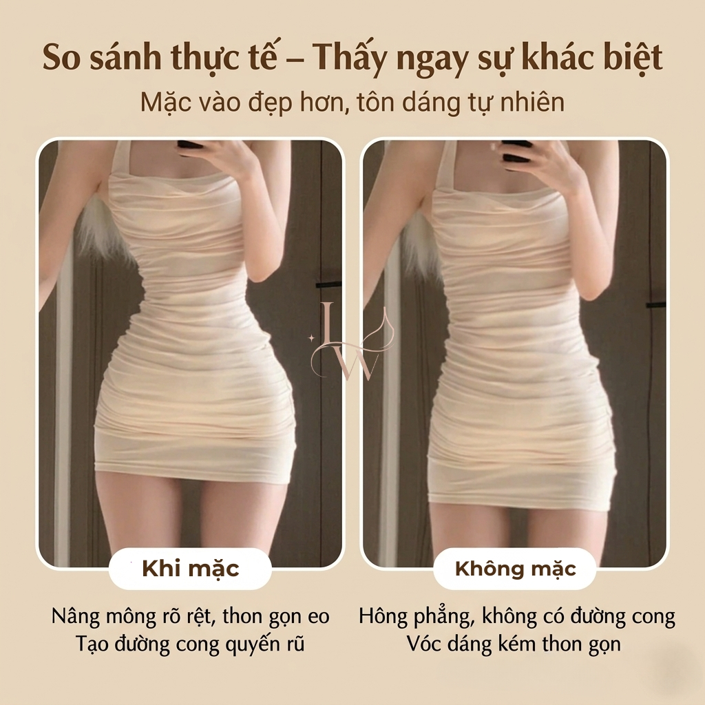 Quần Độn Mông Và Hông Q897 Nâng Mông Ôm Bụng Dưới Không Lộ Viền