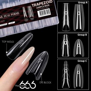 Form Úp Móng VICOVI Sandwich Dual Forms (Trapezoid Form) 240pcs – Bộ Khuôn Đắp Gel Kẹp 2 Lớp Chuẩn Salon THEGIOINAIL666